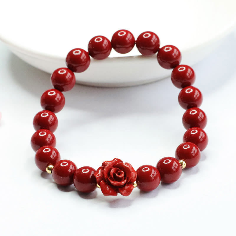 Bracelet apaisant Foviel Rose Cinabre