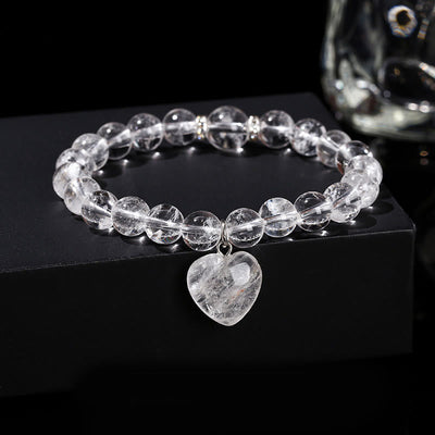 Foviel Various Crystal Green Aventurine Love Heart Balance Bracelet