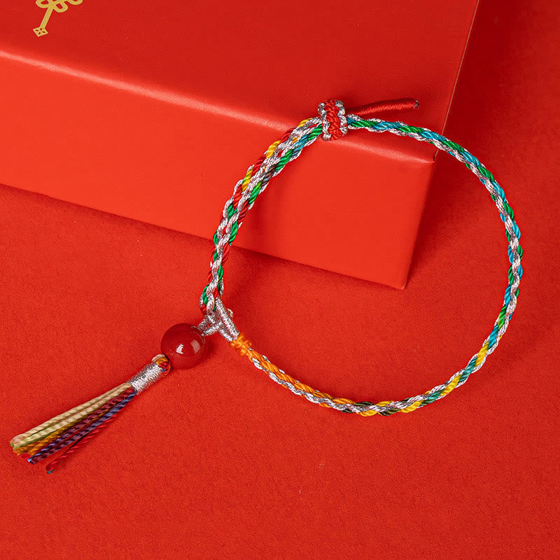 Buddha Stones Colorful String Cinnabar Concentration Bracelet Bracelet BS 2