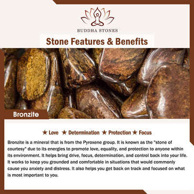 Buddha Stones Bronzite Emperor Stone Tiger Eye Determination Triple Wrap Bracelet Bracelet BS 6