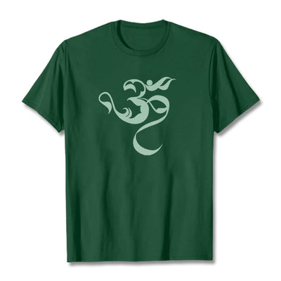 Buddha Stones Om Figure Design Cotton Tee T-shirt - ForestGreen - 2XL - image 8