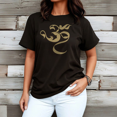 Buddha Stones Om Figure Design Cotton Tee T-shirt - image 1