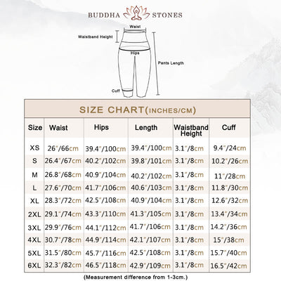 Buddha Stones White Auspicious Clouds Birds Tree Pattern Women's Elastic Waist Harem Pants - image 4