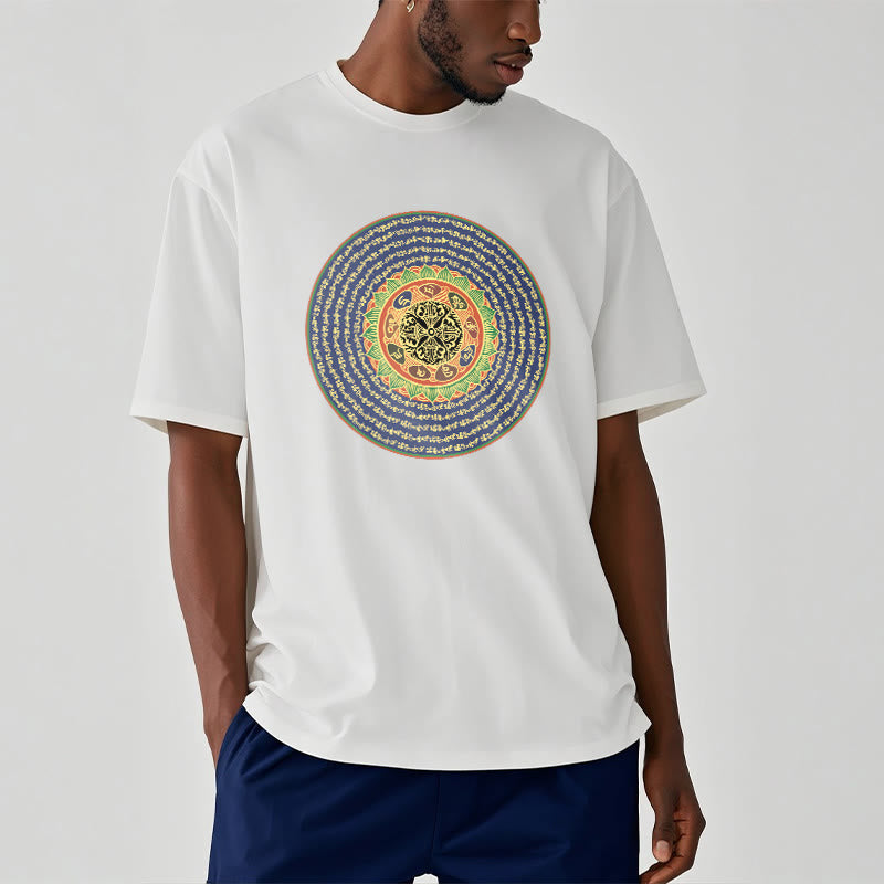 Foviel 108 Om Mani Padme Hum Mantra Sanskrit Tee T-Shirt