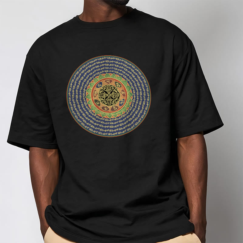 Foviel 108 Om Mani Padme Hum Mantra Sanskrit Tee T-Shirt