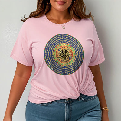 Foviel 108 Om Mani Padme Hum Mantra Sanskrit Tee T-Shirt