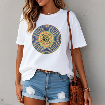 Foviel 108 Om Mani Padme Hum Mantra Sanskrit Tee T-Shirt