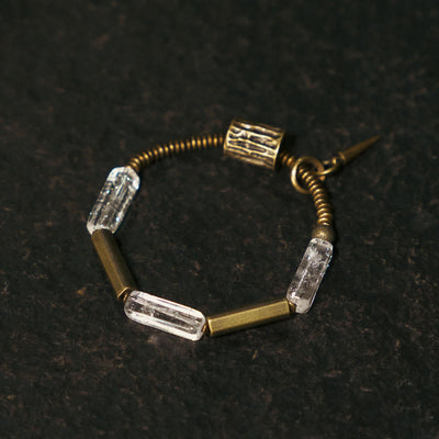 Buddha Stones Copper Square White Crystal Luck Bracelet Bracelet BS 2
