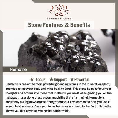 Buddha Stones Natural Tiger's Eye Obsidian Hematite Lava Rock Powerful Bracelet - image 6