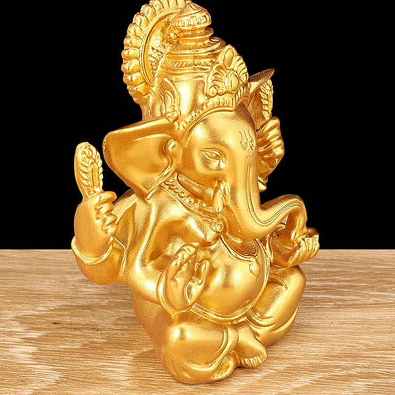Buddha Stones Ganesh Ganpati Elephant Statue Transformation Home Resin Decoration Decorations BS 7
