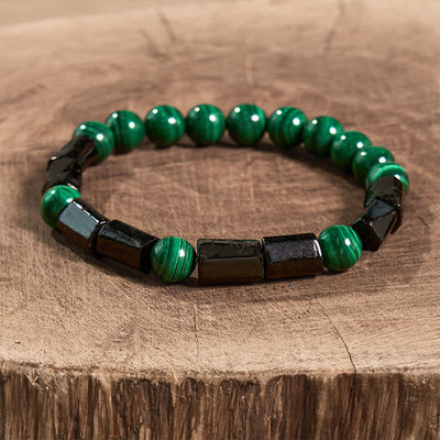 Foviel Malachite Black Tourmaline Purity Bracelet