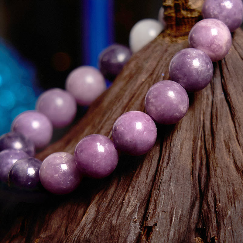 Bracelet positif en pierre de mica violet Foviel