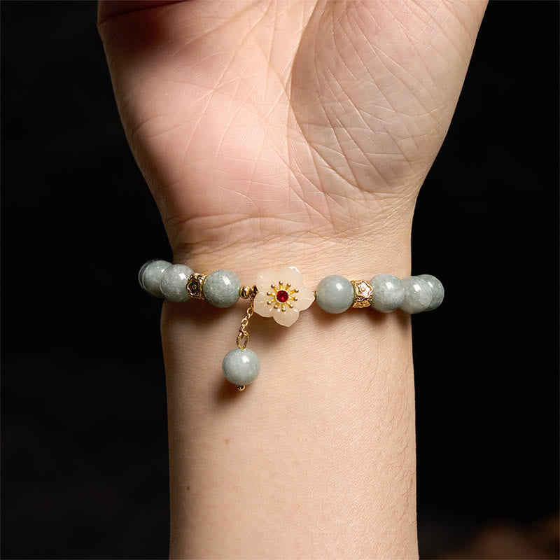 Bracelet de fleurs Abondance en jade Foviel