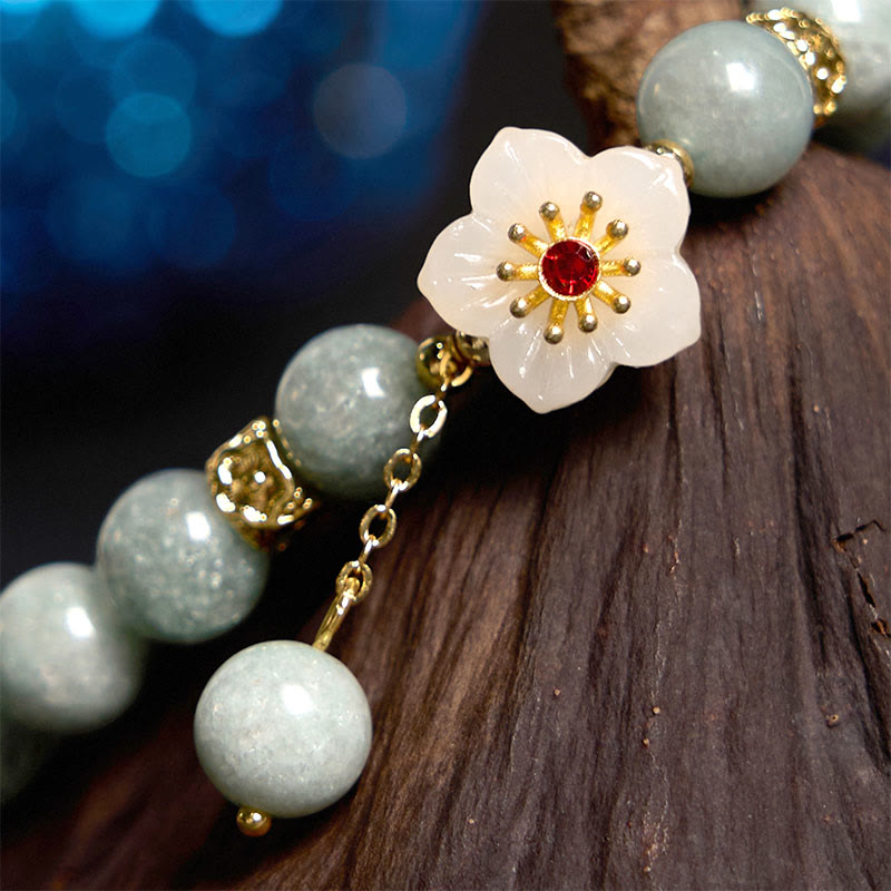 Foviel Jade Abundance Blumenarmband