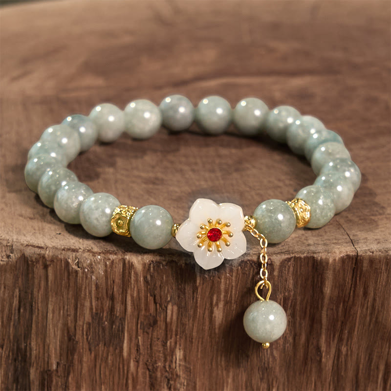 Bracelet de fleurs Abondance en jade Foviel