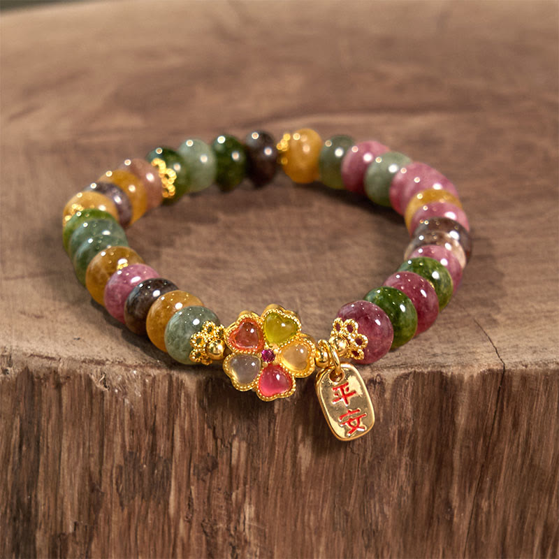 Foviel Turmalin Jade Sicher und gut Liebe Armband