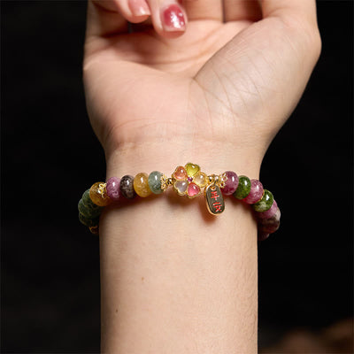 Foviel Turmalin Jade Sicher und gut Liebe Armband