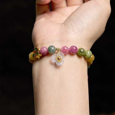 Foviel Turmalin Weisheit Blumenarmband