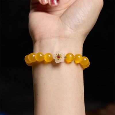 Foviel Cat's Eye Chrysoberyl Flower Love Bracelet