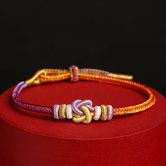 Foviel Colorful String Heart Knot Protection Braided Bracelet