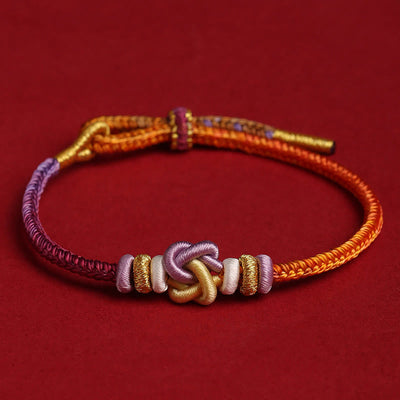 Foviel Colorful String Heart Knot Protection Braided Bracelet