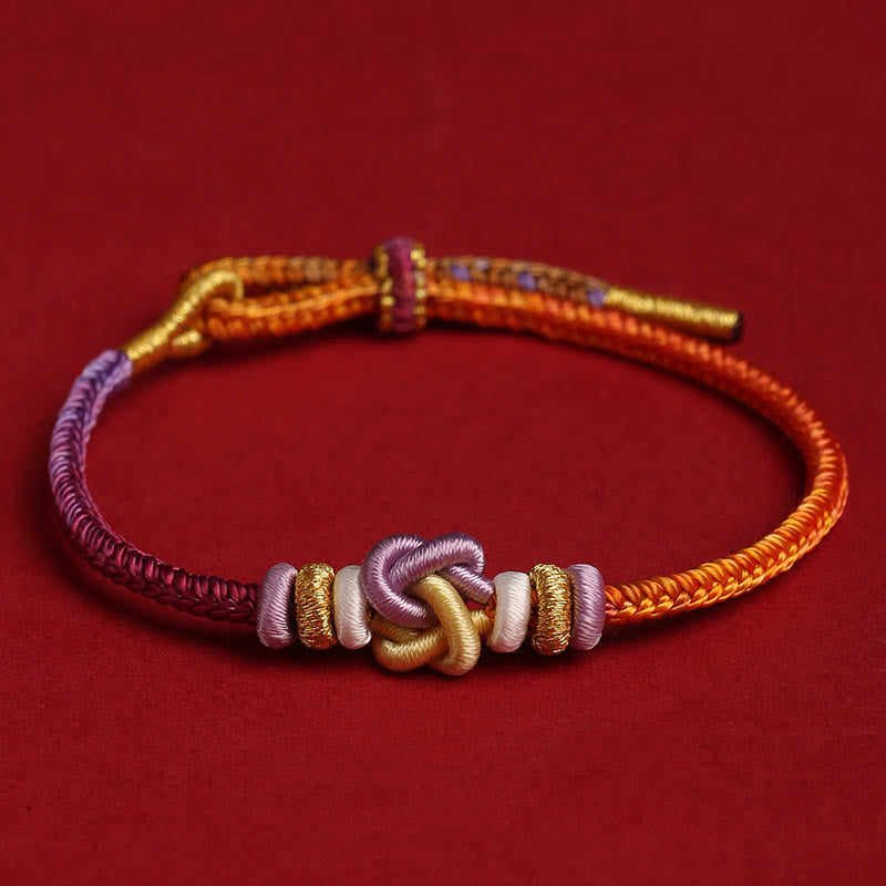 Foviel Colorful String Heart Knot Protection Braided Bracelet