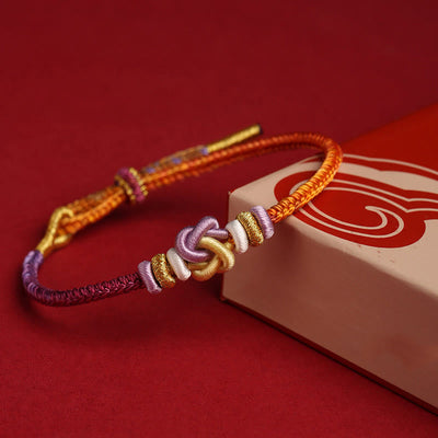 Foviel Colorful String Heart Knot Protection Braided Bracelet