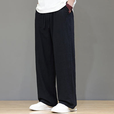 Buddha Stones Summer Men's Straight Leg Pants With Pockets - image 37