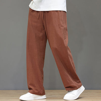 Buddha Stones Summer Men's Straight Leg Pants With Pockets - SandyBrown - US/UK/AU46，EU56 (5XL) - image 39