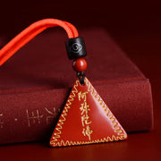 Foviel Cinnabar Amitabha Calm Necklace Pendant