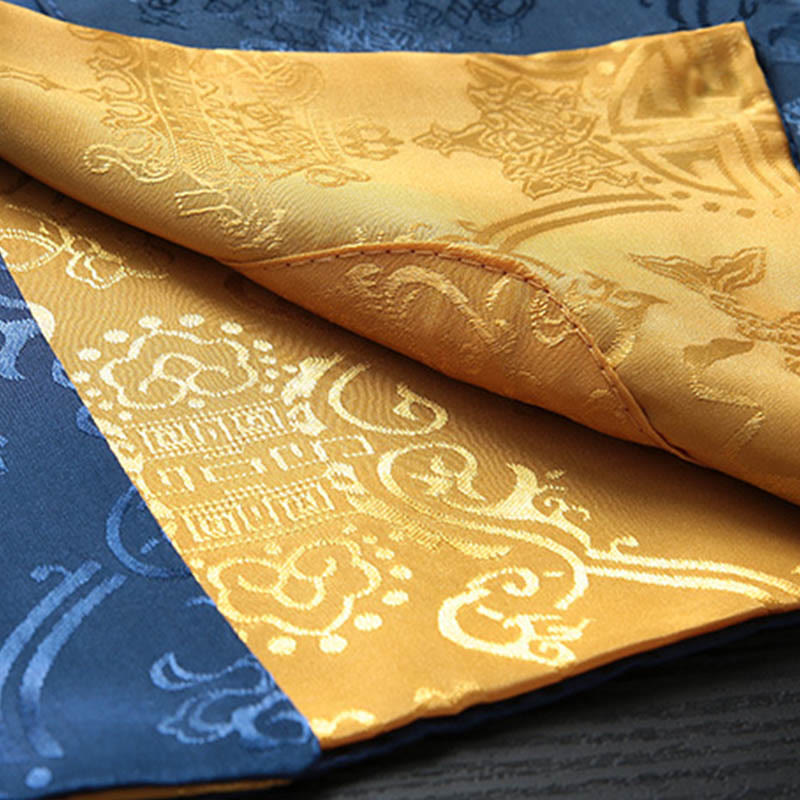 Chemise Foviel pour homme style Tang à boutons brandebourgs, motif carpe koï, manches longues avec poches