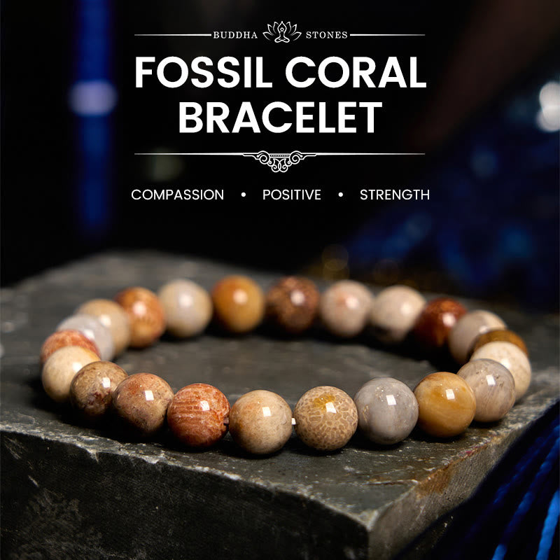 Bracelet de compassion en corail fossile Foviel