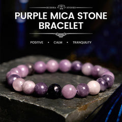 Foviel Purple Mica Stone Positive Bracelet