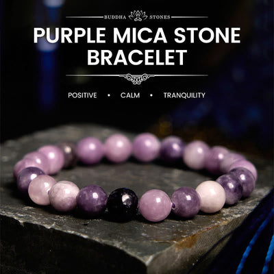 Foviel Purple Mica Stone Positive Bracelet