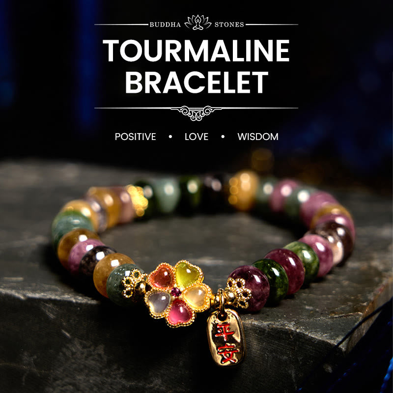 Foviel Turmalin Jade Sicher und gut Liebe Armband