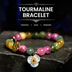 Foviel Turmalin Weisheit Blumenarmband