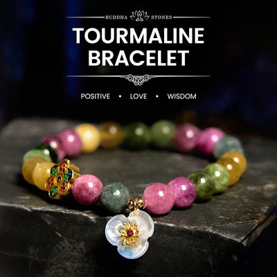 Foviel Turmalin Weisheit Blumenarmband