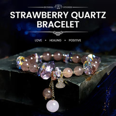 Foviel Strawberry Quartz Crystal Gourd Positive Bracelet