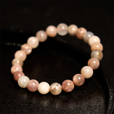 Foviel Pfirsich-Mondstein spirituell Armband