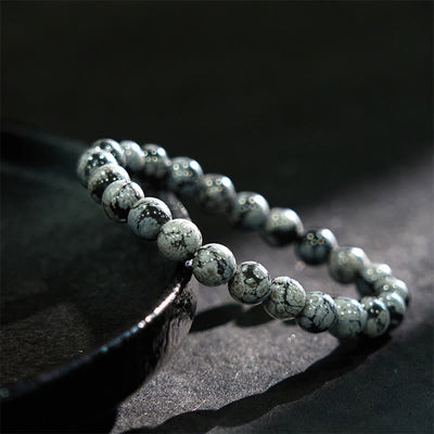 Foviel Schneeflocke Obsidian Balance Armband