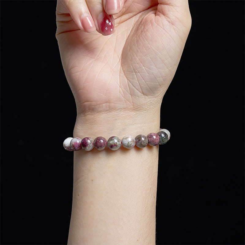 Bracelet d'équilibre en tourmaline fleur de prunier Foviel