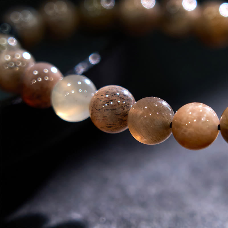 Bracelet apaisant en pierre de lune noire Foviel