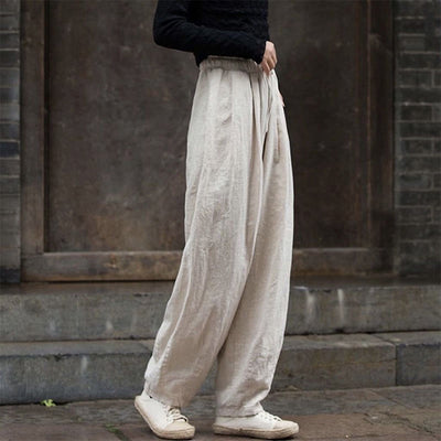 Buddha Stones Plain Design Cotton Women's Pants - image 8
