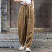 Foviel Plain Design Baumwolle Damenhosen