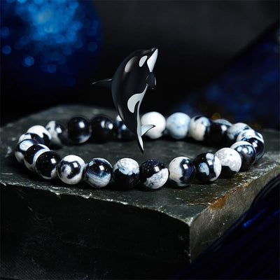 Buddha Stones "May the Stars Guide Your Dreams" Orca Agate Bracelet Includes Gift Message Card - image 3