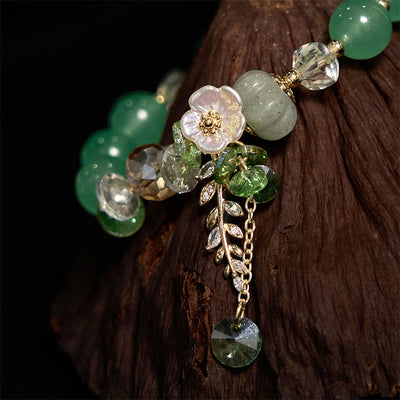 Foviel Blau Kristall Amethyst Sun Stone grüner Aventurin spirituell Armband