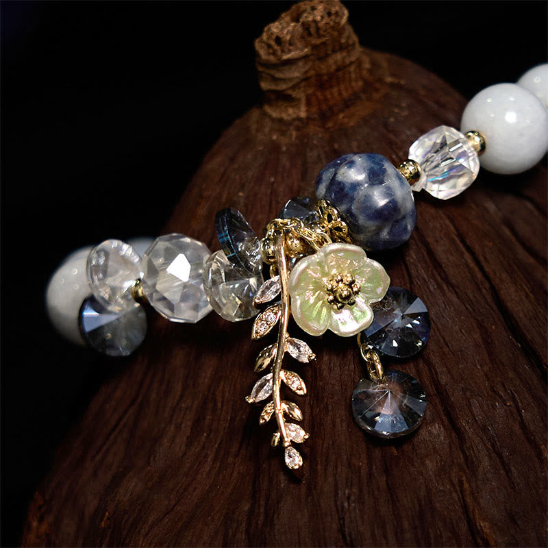 Foviel Blau Kristall Amethyst Sun Stone grüner Aventurin spirituell Armband