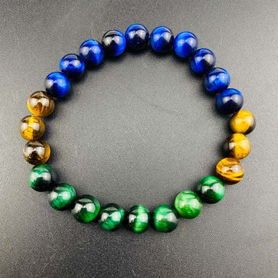 Foviel Blau Tigerauge Grün Tigerauge Tigerauge Balance Armband