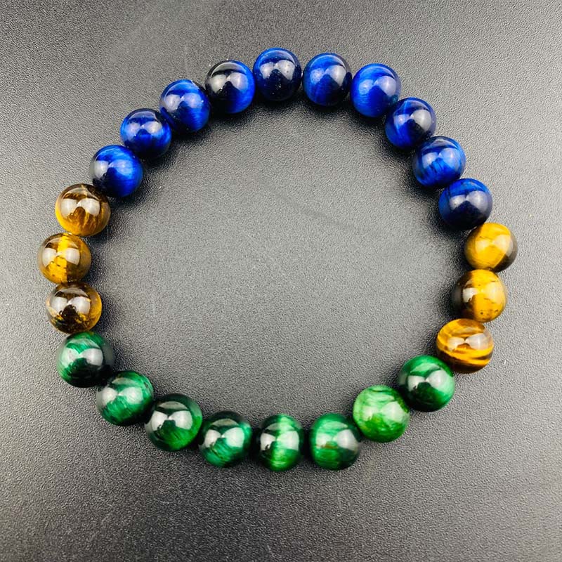 Foviel Blau Tigerauge Grün Tigerauge Tigerauge Balance Armband