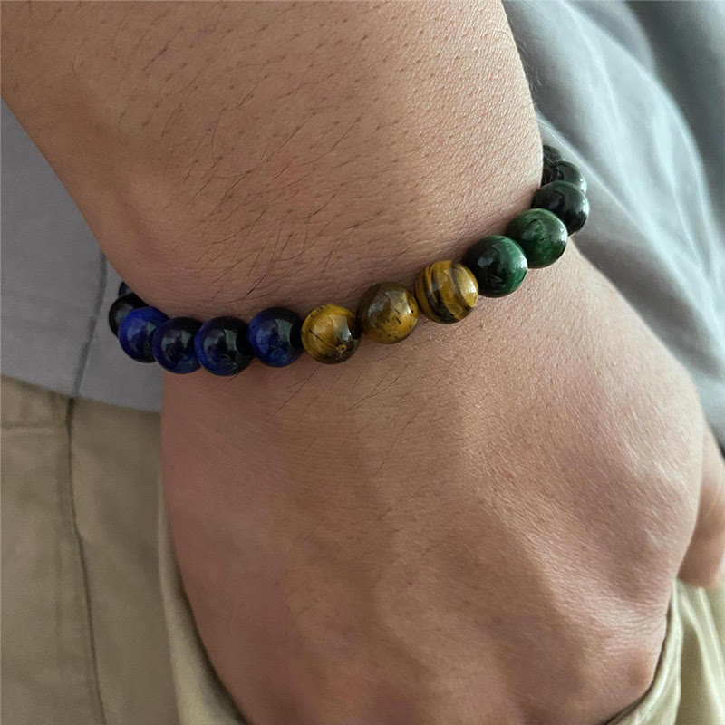 Foviel Blau Tigerauge Grün Tigerauge Tigerauge Balance Armband
